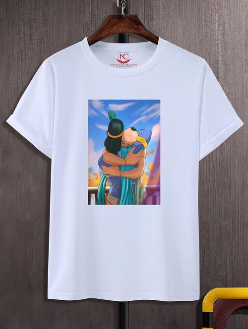 unisex white graphic printed t-shirt - 20856359 - Standard Image - 0