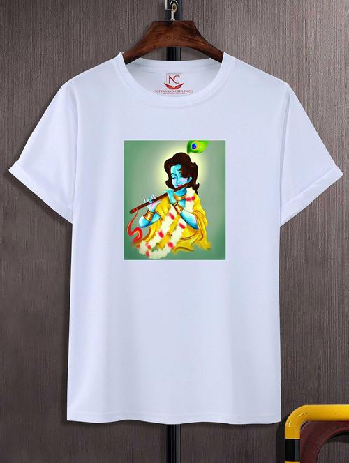 unisex white graphic printed t-shirt - 20856360 - Standard Image - 0