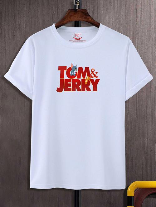 unisex white polyester graphic print t-shirt - 20856377 -  Standard Image - 0