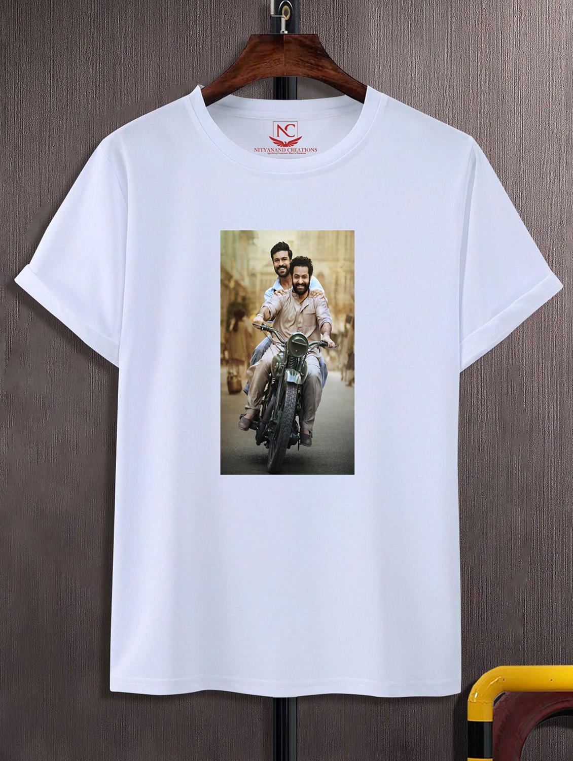 unisex white graphic printed t-shirt - 20856387 -  Zoom Image - 0