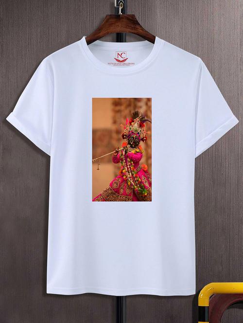 unisex white graphic printed t-shirt - 20856396 -  Standard Image - 0