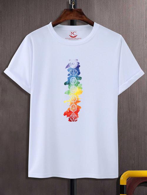 unisex white graphic printed t-shirt - 20856399 - Standard Image - 0