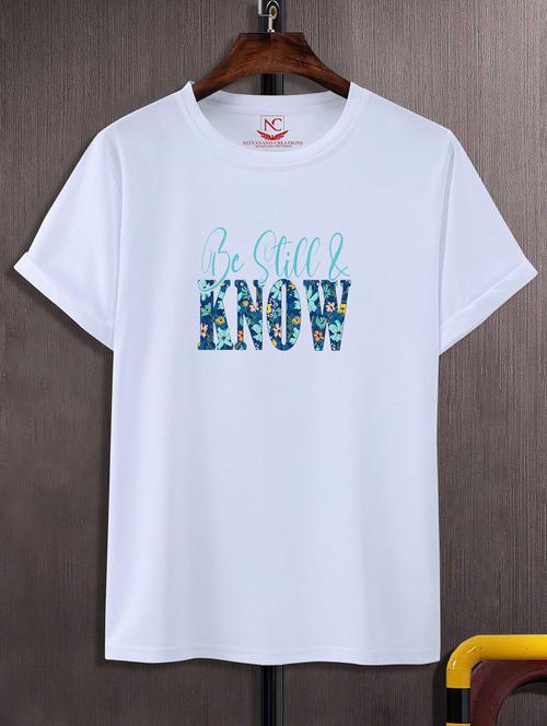 unisex white graphic printed t-shirt - 20856400 - Standard Image - 0