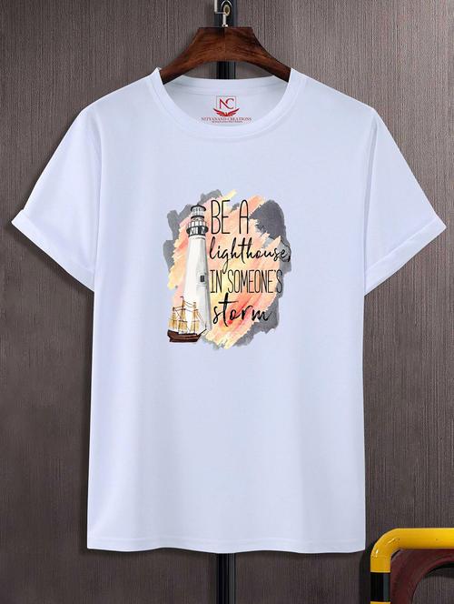 unisex white graphic printed t-shirt - 20856401 -  Standard Image - 0