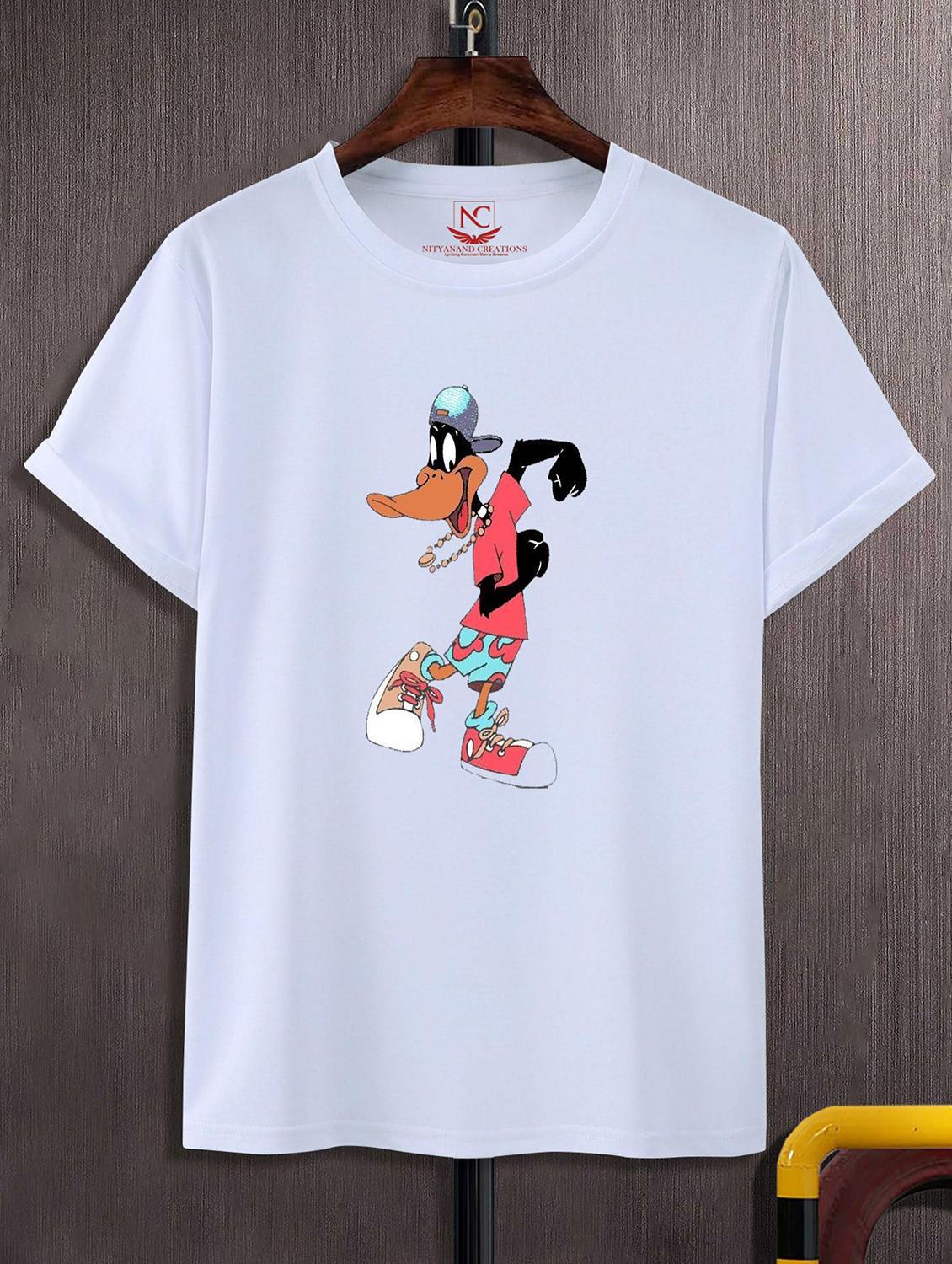 unisex white polyester graphic print t-shirt - 20856404 - Zoom Image - 0