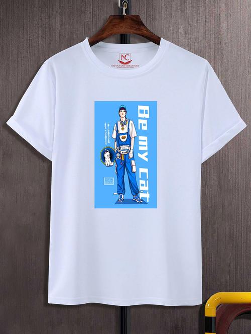 unisex white polyester graphic print t-shirt - 20856408 -  Standard Image - 0