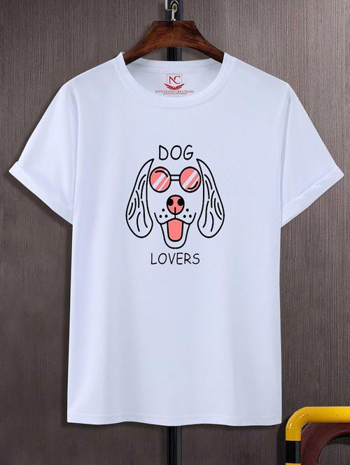 unisex white polyester graphic print t-shirt - 20856412 -  Standard Image - 0