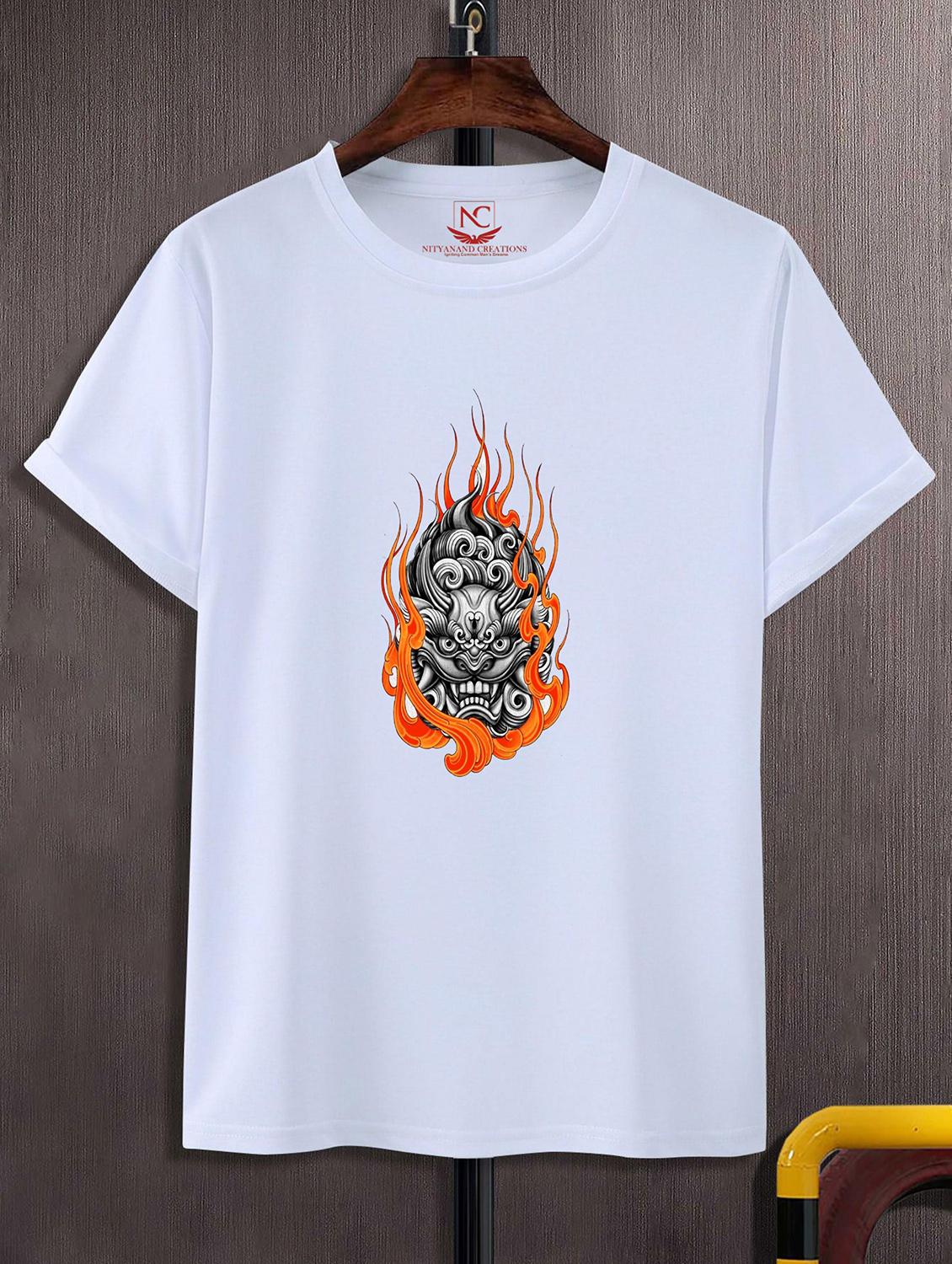 unisex white polyester graphic print t-shirt - 20856414 - Zoom Image - 0