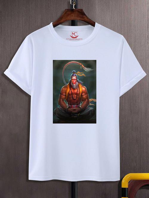 unisex white polyester graphic print t-shirt - 20856417 -  Standard Image - 0