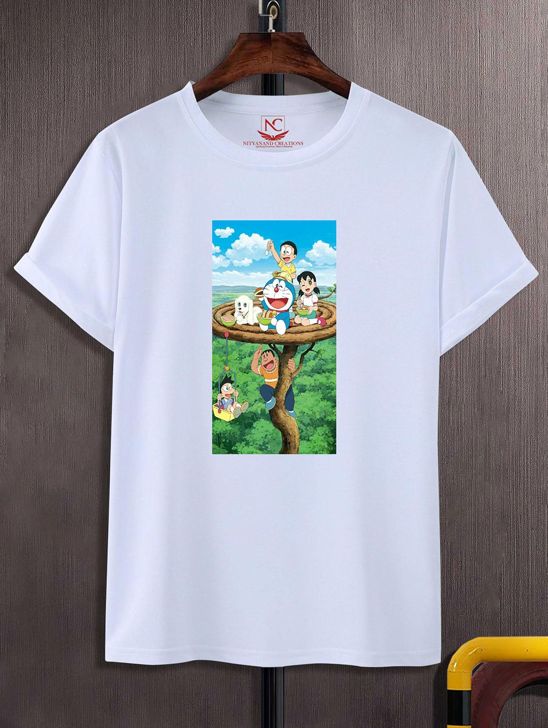 unisex white polyester graphic print t-shirt - 20856420 -  Zoom Image - 0
