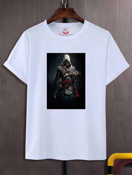 unisex white graphic printed t-shirt - 20856431 -  Standard Image - 0