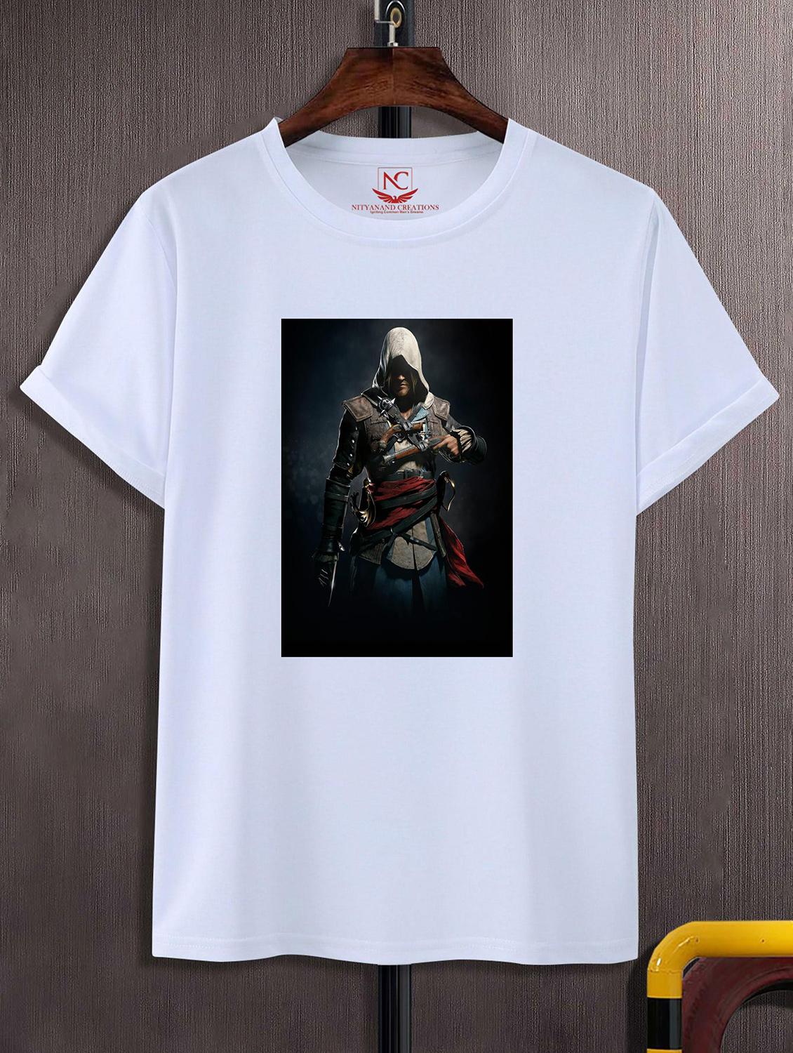 unisex white graphic printed t-shirt - 20856431 -  Zoom Image - 0