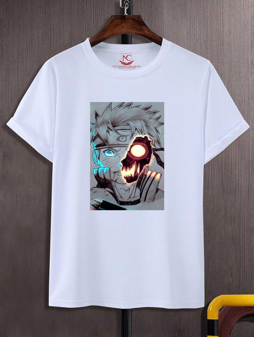 unisex white polyester graphic print t-shirt - 20856438 -  Standard Image - 0