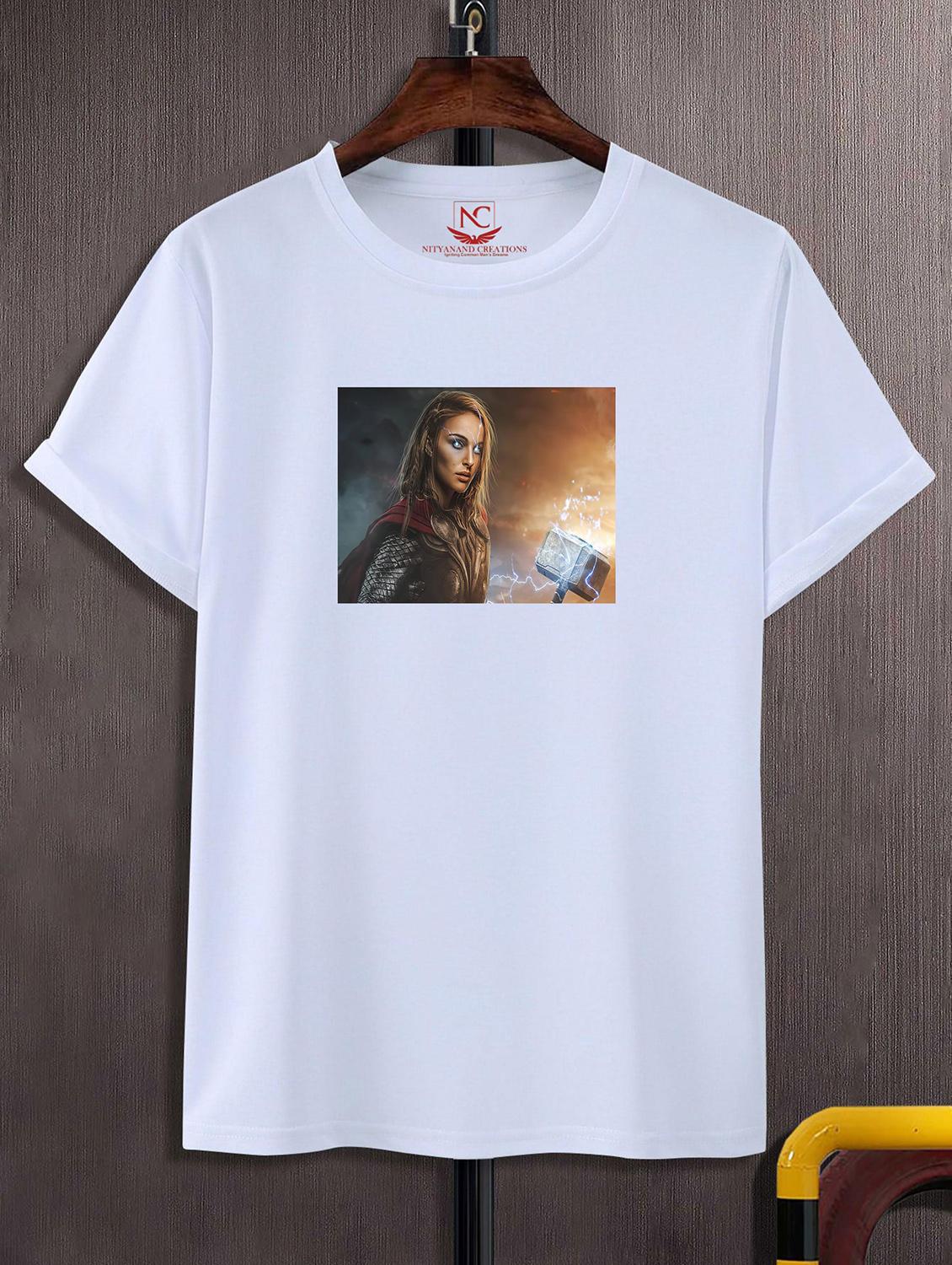 unisex white graphic printed t-shirt - 20856443 - Zoom Image - 0