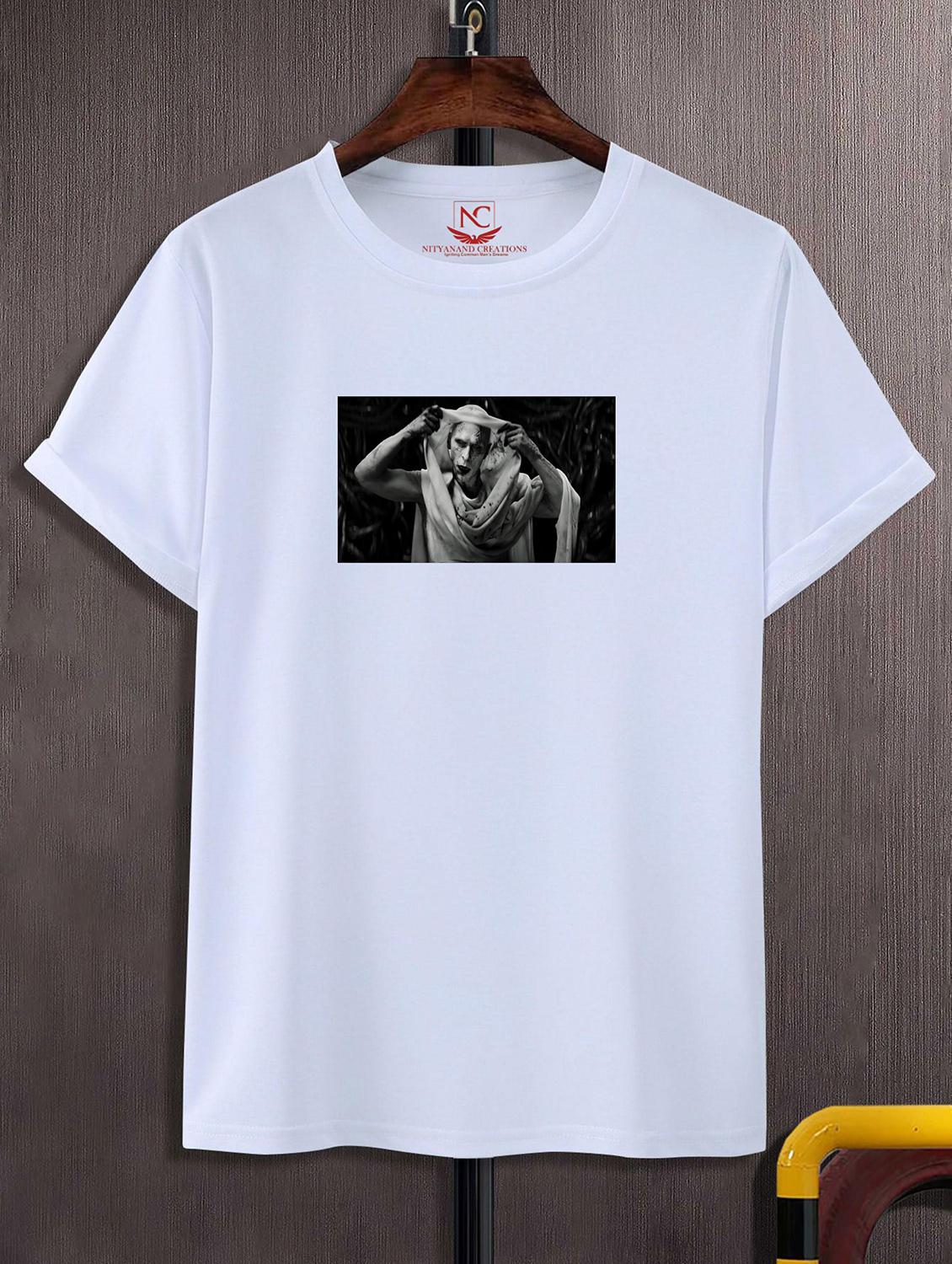 unisex white graphic printed t-shirt - 20856446 -  Zoom Image - 0