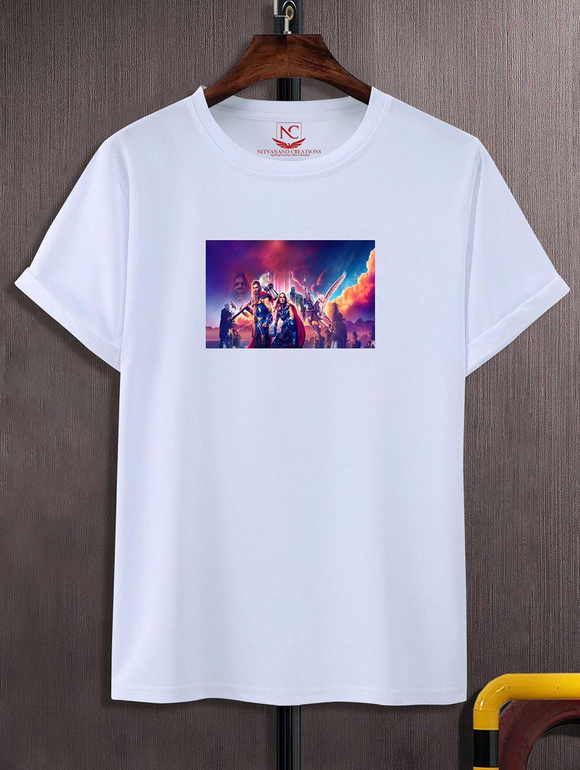 unisex white graphic printed t-shirt - 20856450 -  Zoom Image - 0