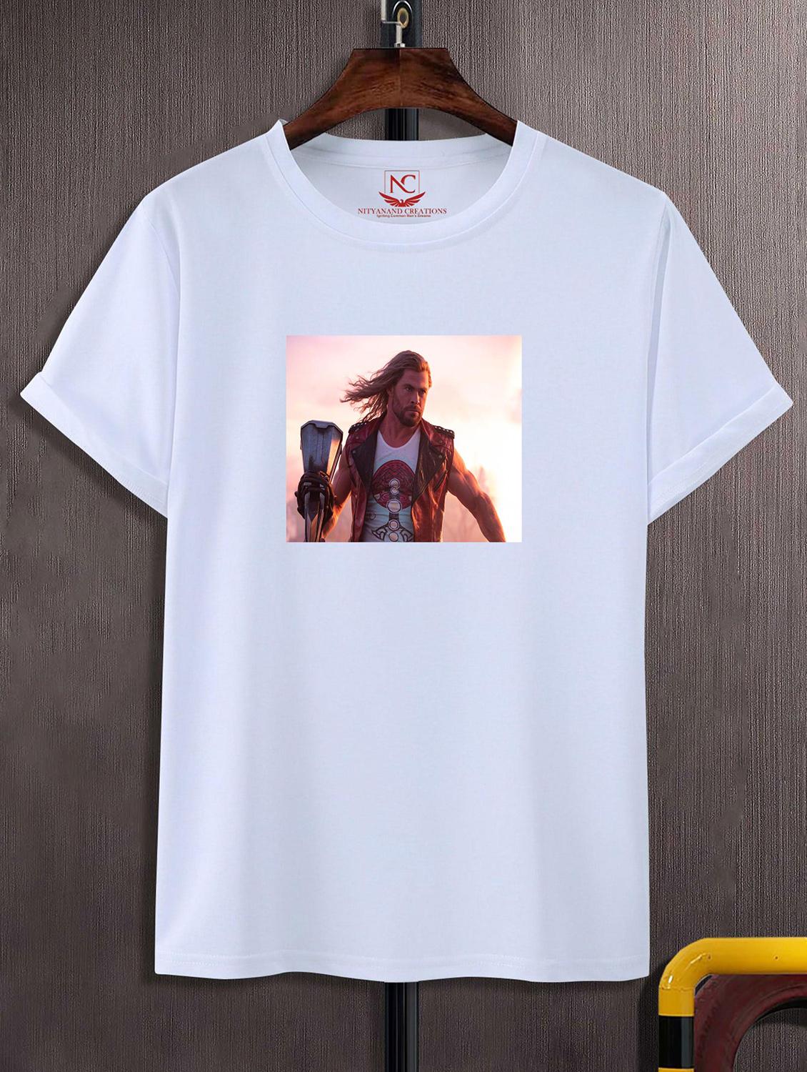 unisex white polyester graphic print t-shirt - 20856452 - Zoom Image - 0
