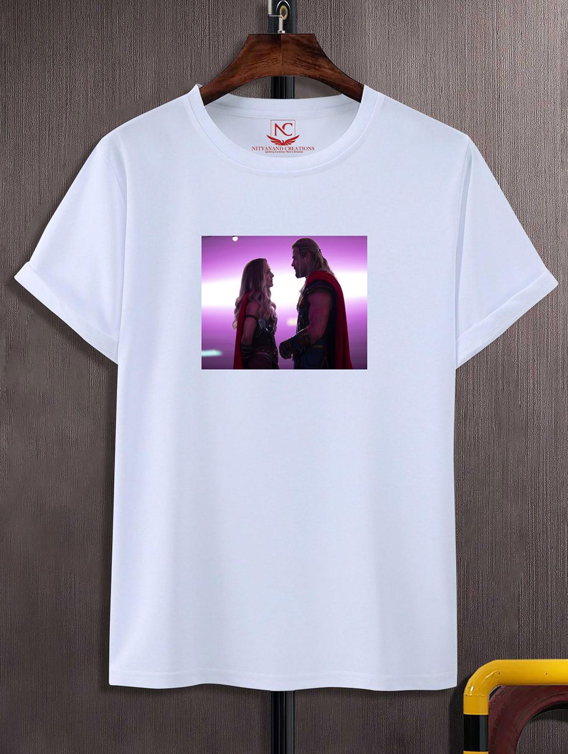 unisex white graphic printed t-shirt - 20856456 -  Zoom Image - 0
