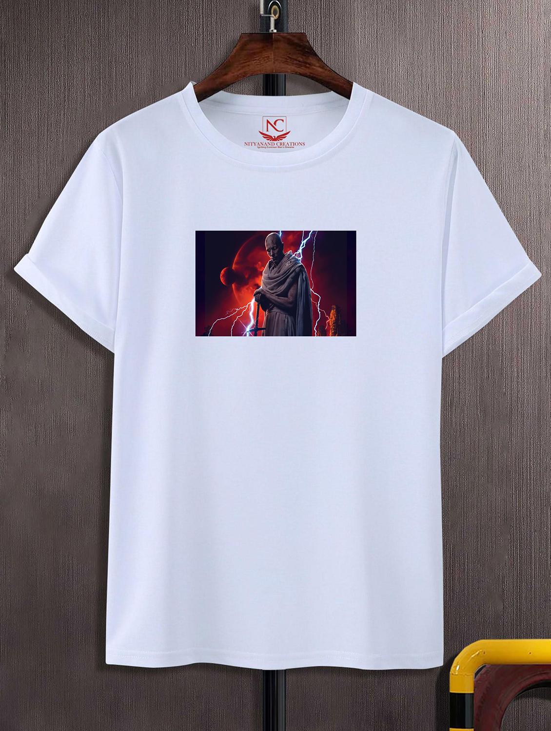 unisex white polyester graphic print t-shirt - 20856458 - Zoom Image - 0