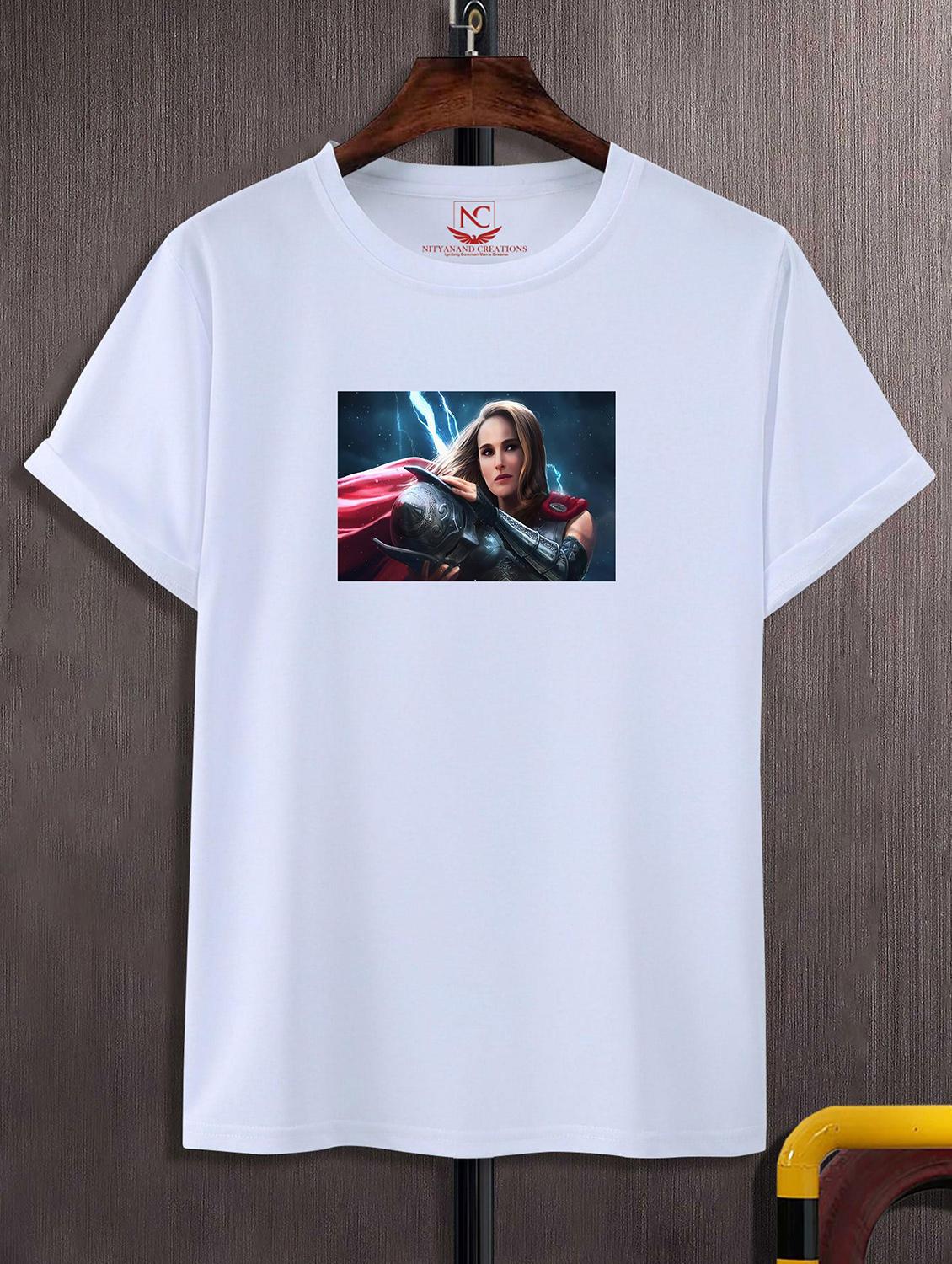 unisex white graphic printed t-shirt - 20856462 -  Zoom Image - 0