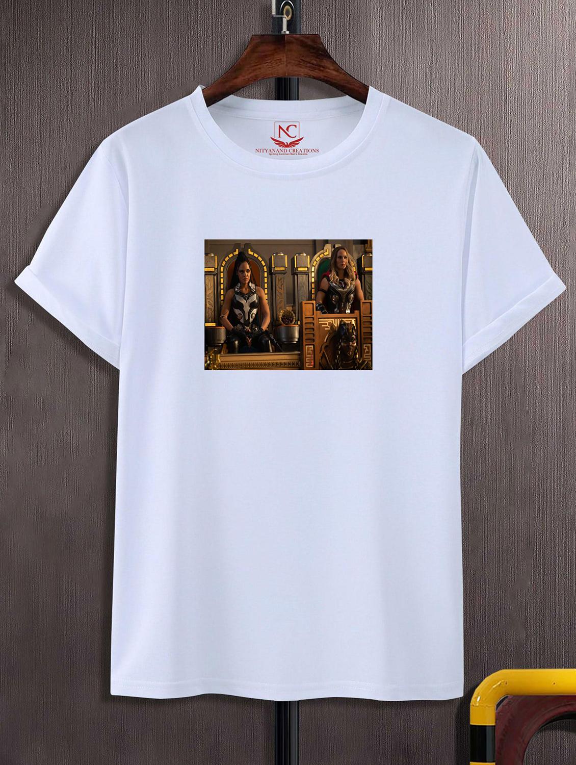 unisex white graphic printed t-shirt - 20856473 - Zoom Image - 0