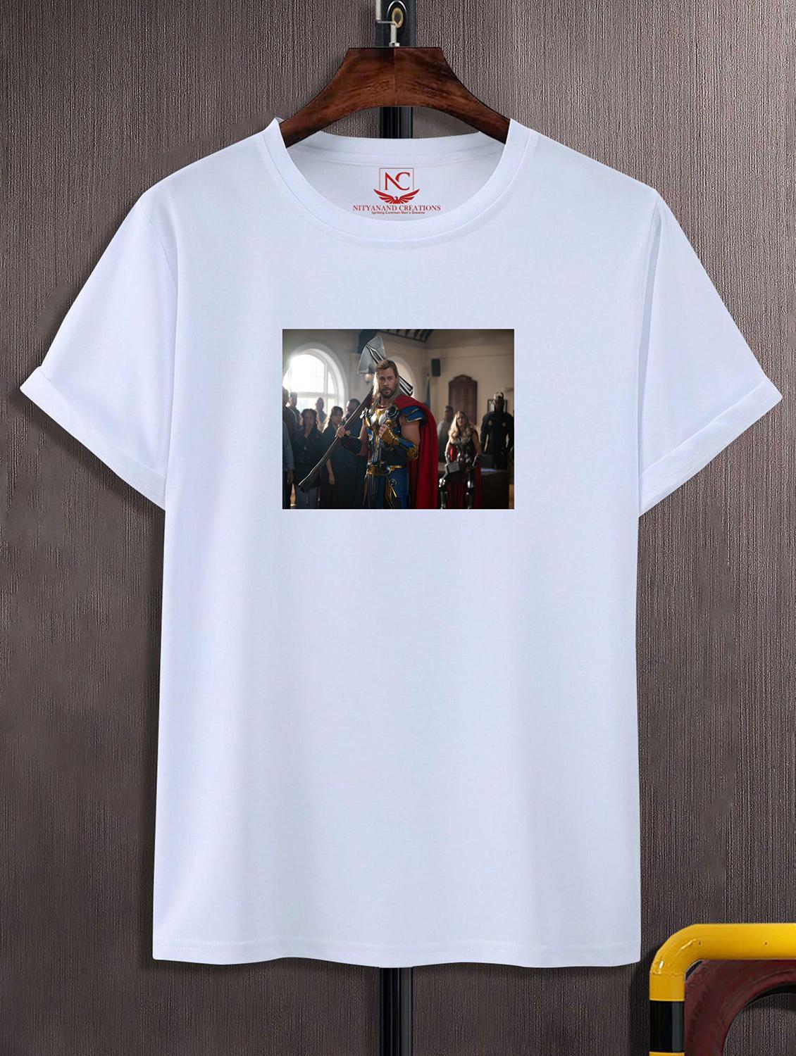 unisex white graphic printed t-shirt - 20856475 -  Zoom Image - 0