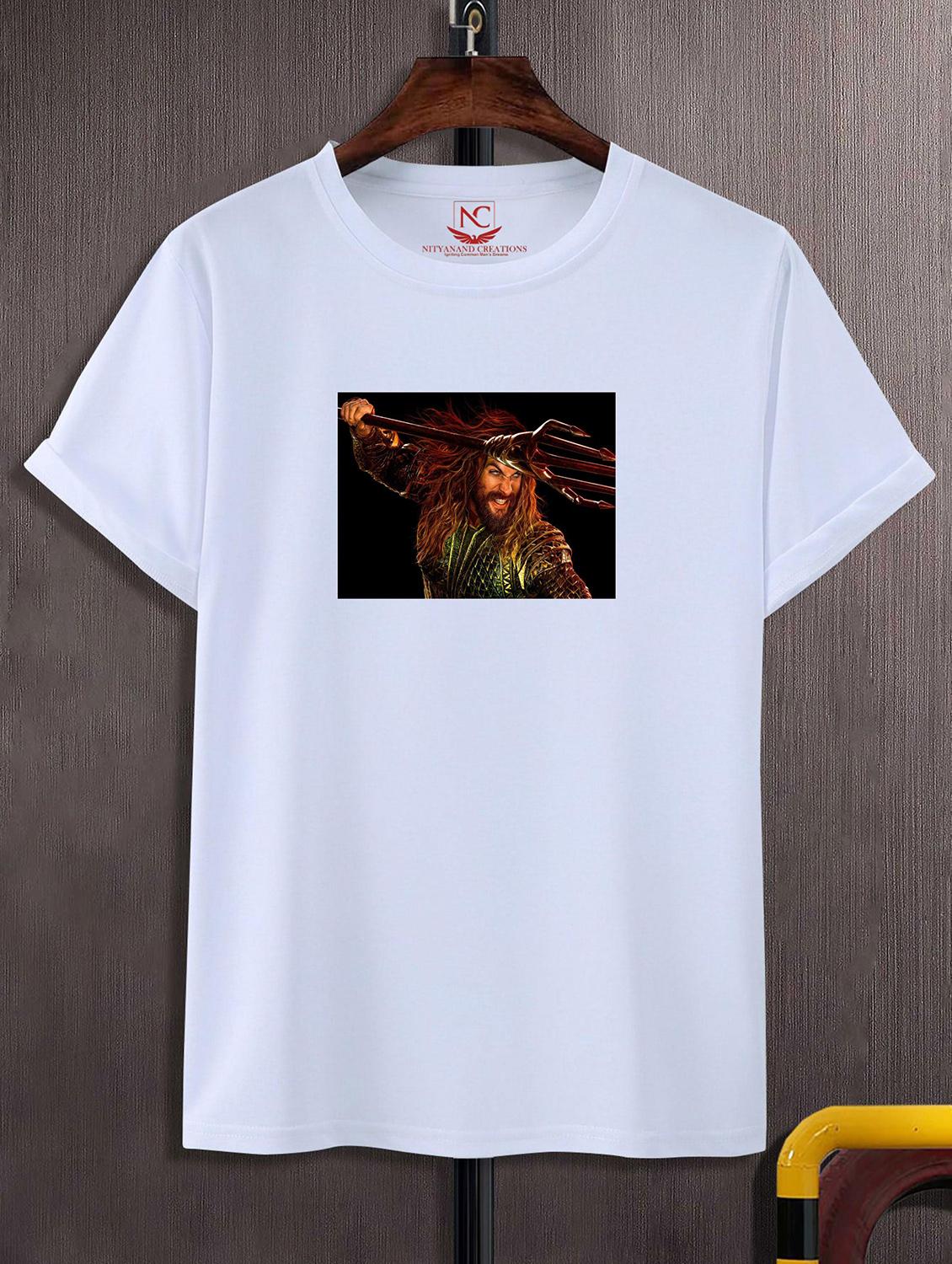 unisex white polyester graphic print t-shirt - 20856477 - Zoom Image - 0