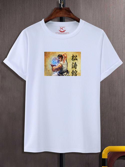 unisex white graphic printed t-shirt - 20856482 -  Standard Image - 0