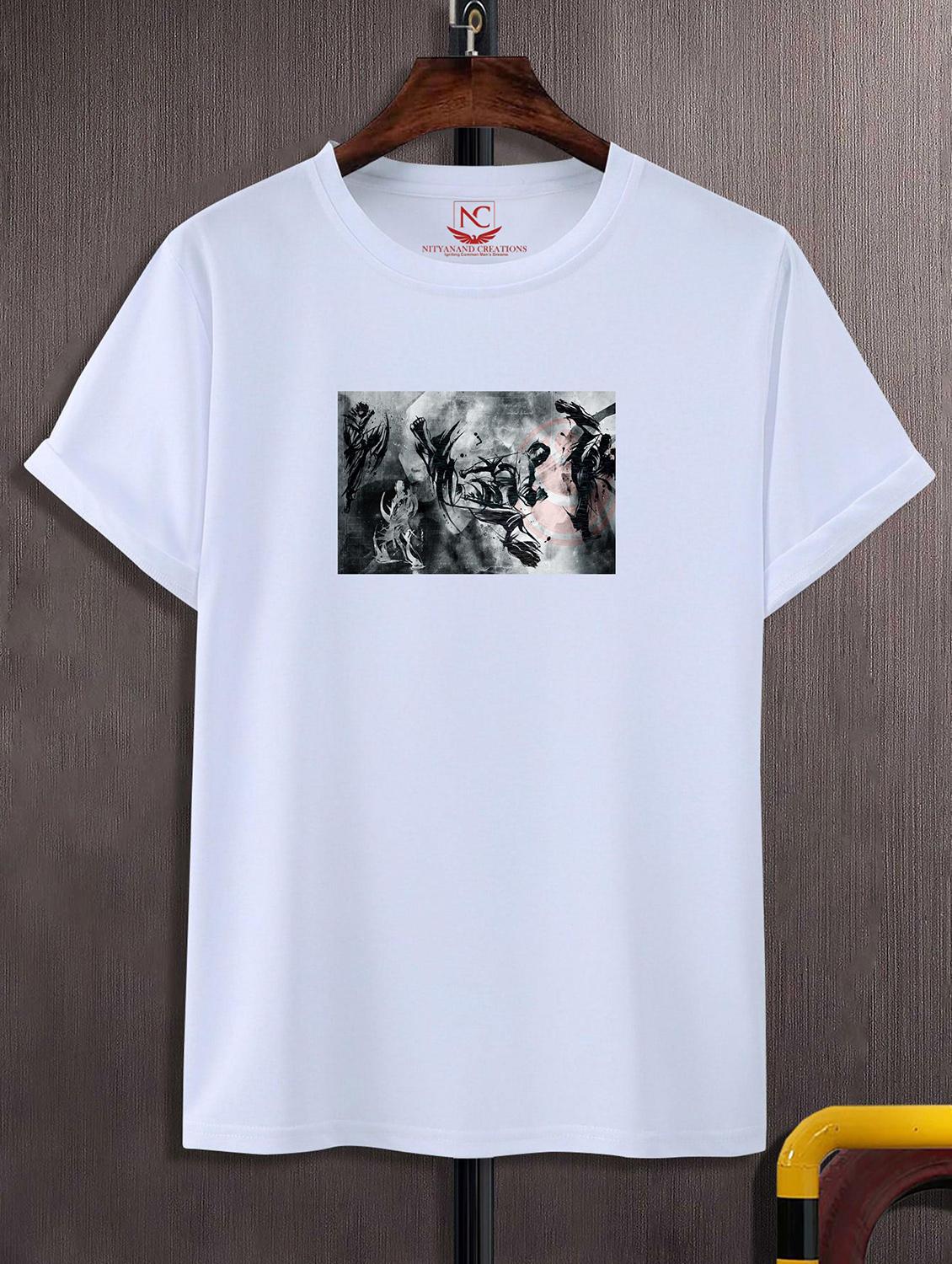 unisex white graphic printed t-shirt - 20856483 -  Zoom Image - 0
