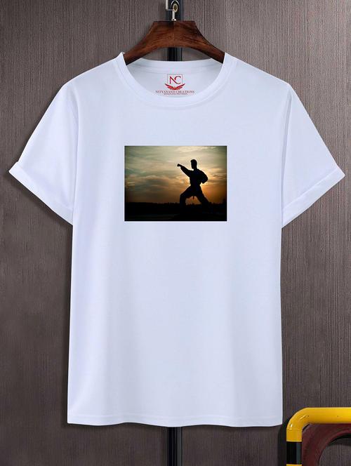 unisex white graphic printed t-shirt - 20856484 -  Standard Image - 0