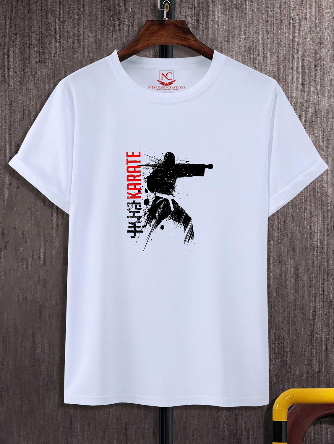 unisex white polyester graphic print t-shirt - 20856487 -  Zoom Image - 0