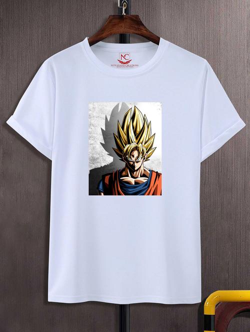 unisex white polyester graphic print t-shirt - 20856496 -  Standard Image - 0