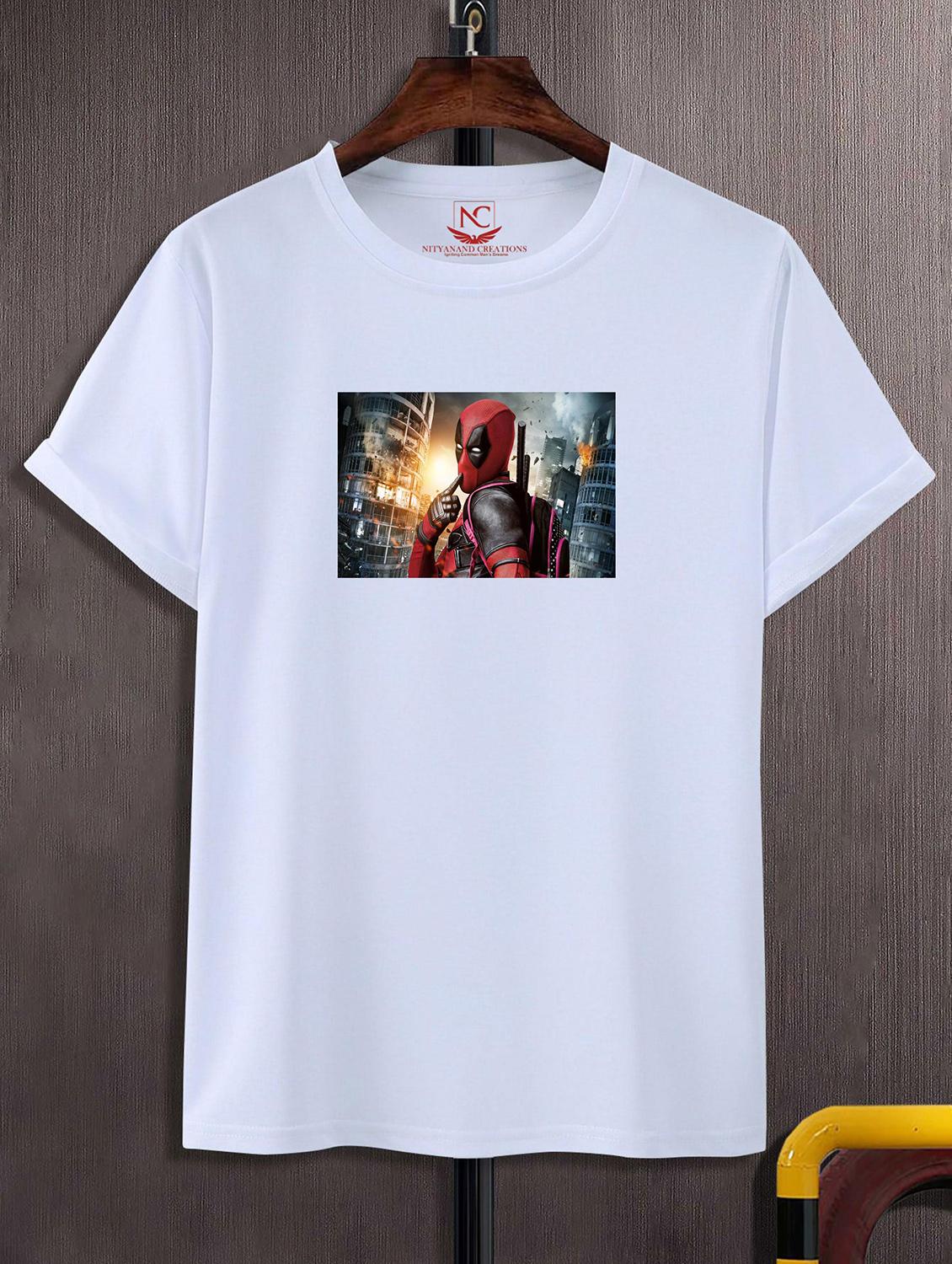 unisex white polyester graphic print t-shirt - 20856504 -  Zoom Image - 0