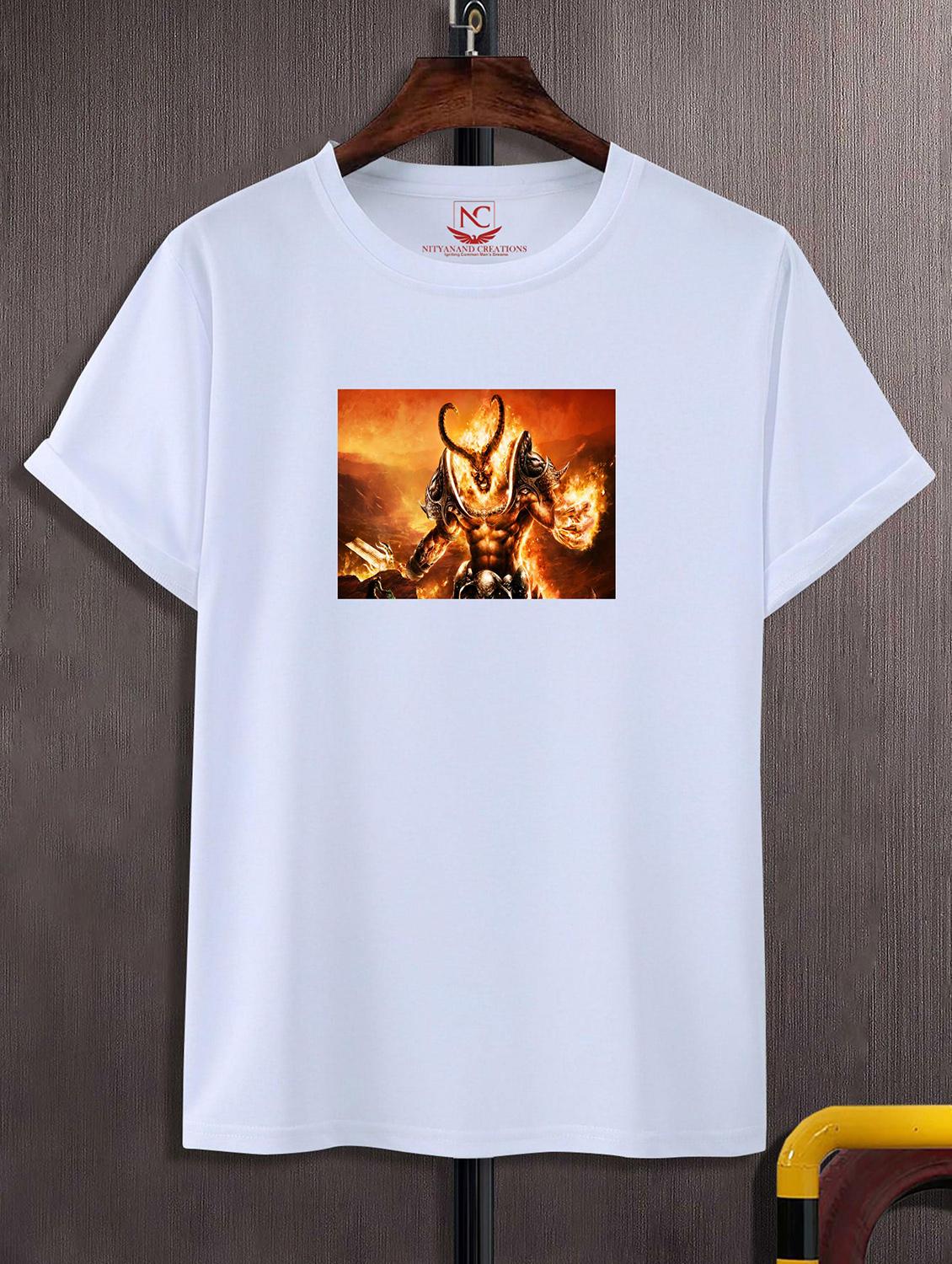 unisex white polyester graphic print t-shirt - 20856506 - Zoom Image - 0