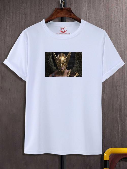 unisex white polyester graphic print t-shirt - 20856516 -  Standard Image - 0