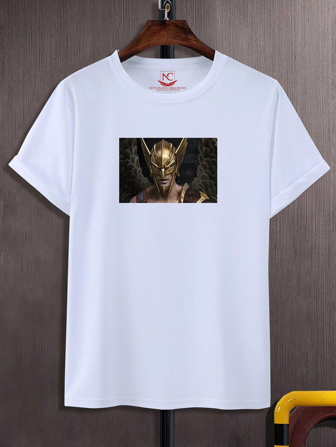 unisex white polyester graphic print t-shirt - 20856516 -  Zoom Image - 0