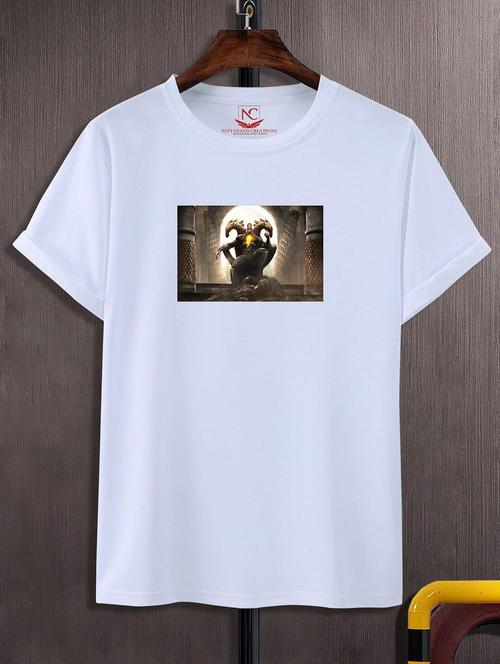 unisex white graphic printed t-shirt - 20856518 -  Standard Image - 0