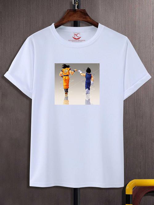 unisex white polyester graphic print t-shirt - 20856532 - Standard Image - 0