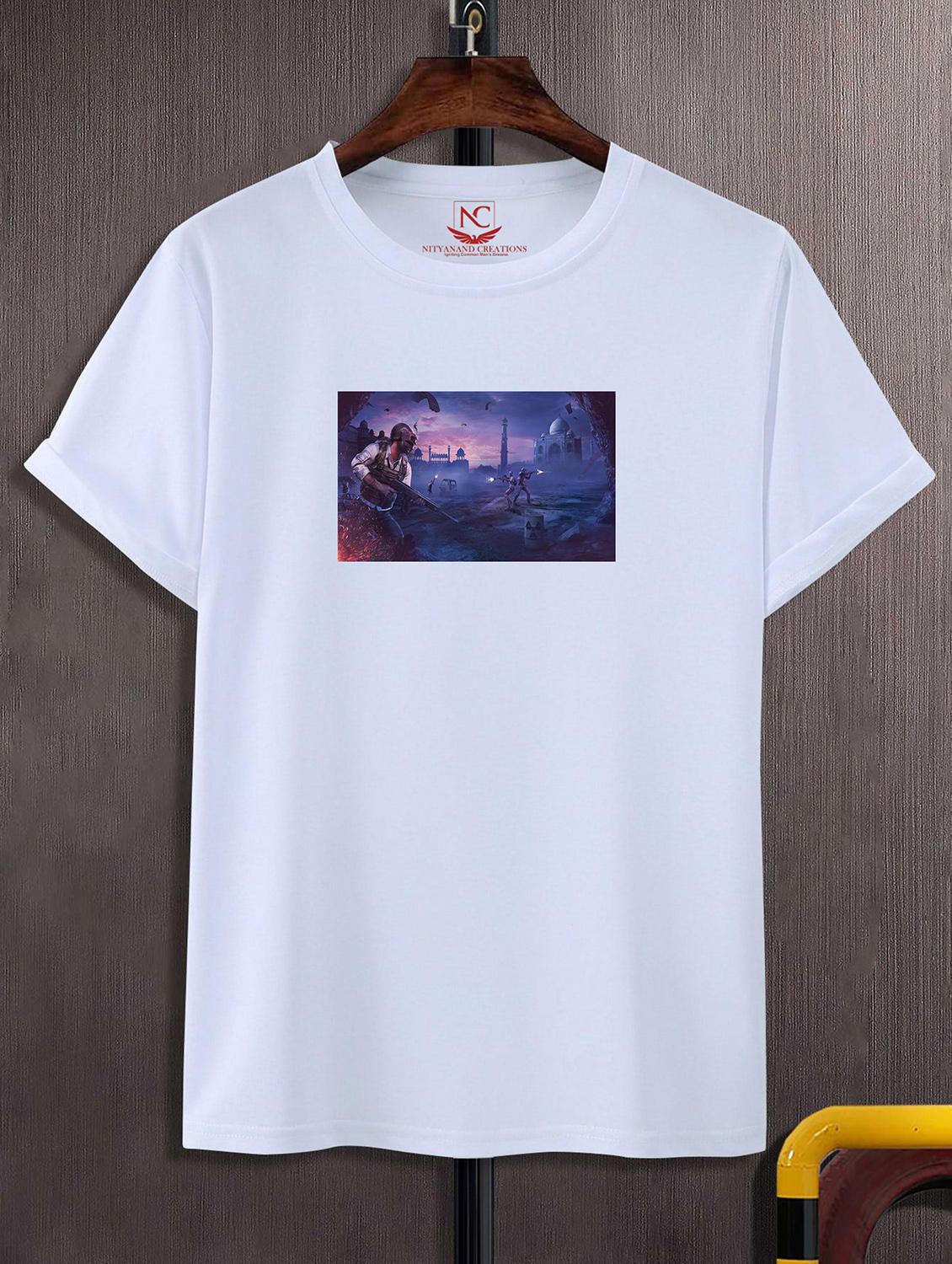 unisex white graphic printed t-shirt - 20856535 - Zoom Image - 0