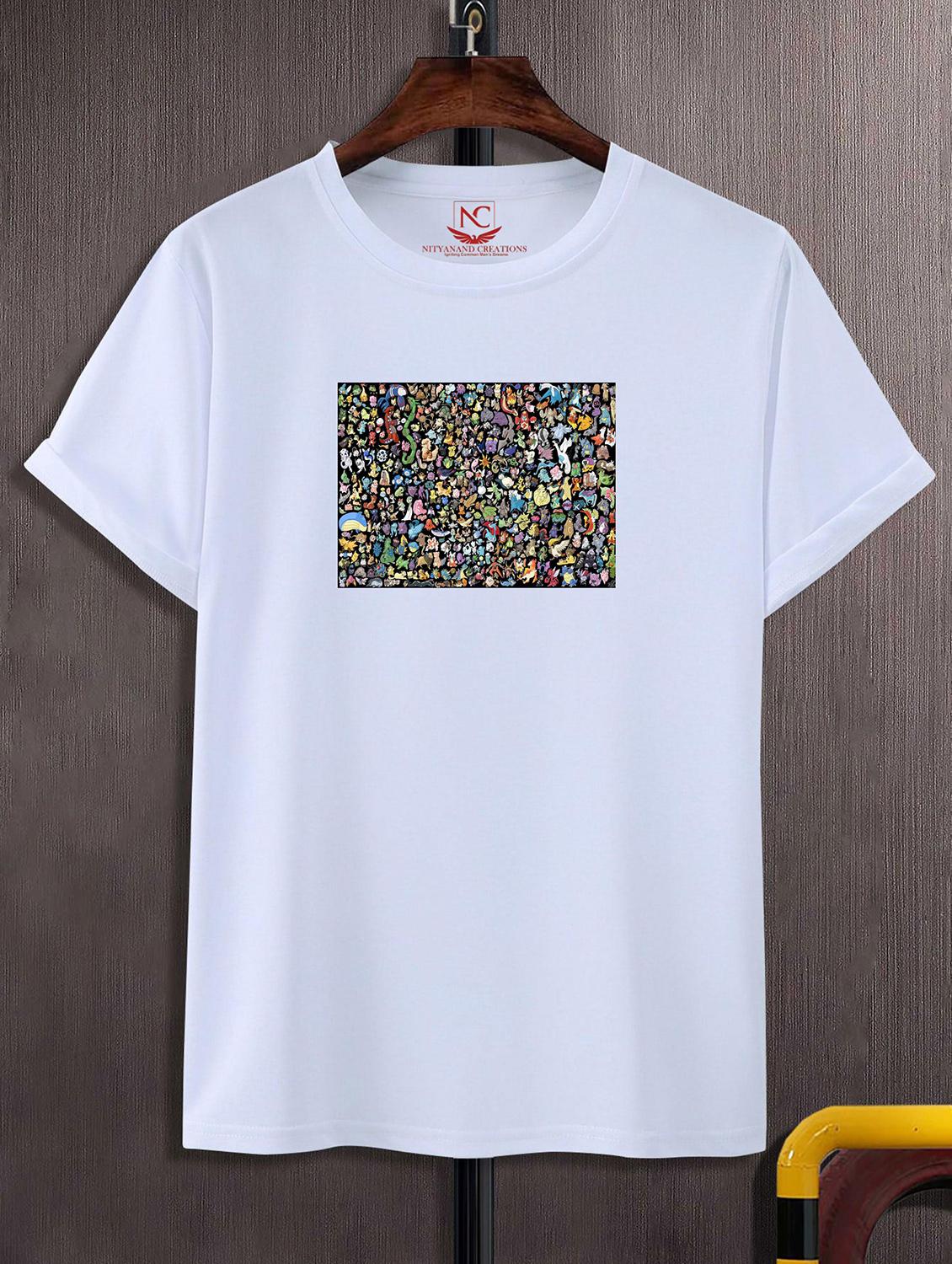unisex white polyester graphic print t-shirt - 20856537 -  Zoom Image - 0