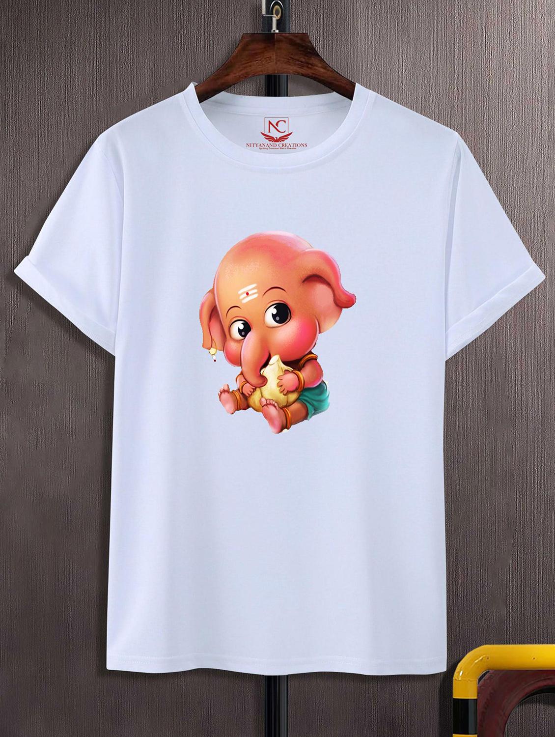 unisex white graphic printed t-shirt - 20856538 - Zoom Image - 0