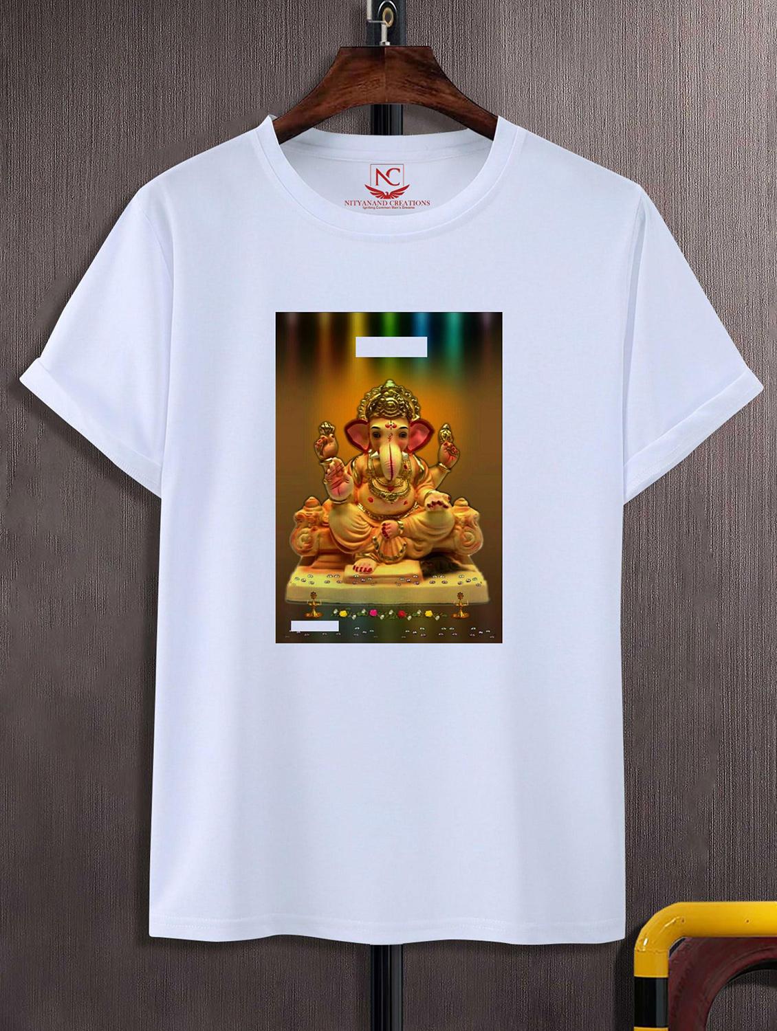 unisex white graphic printed t-shirt - 20856545 - Zoom Image - 0
