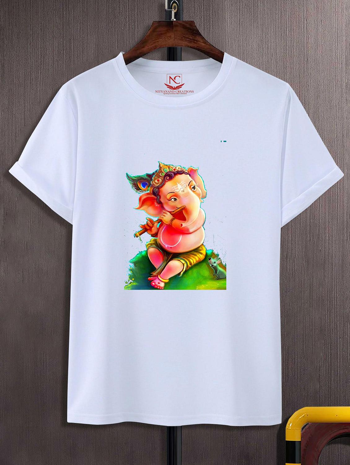 unisex white graphic printed t-shirt - 20856546 -  Zoom Image - 0