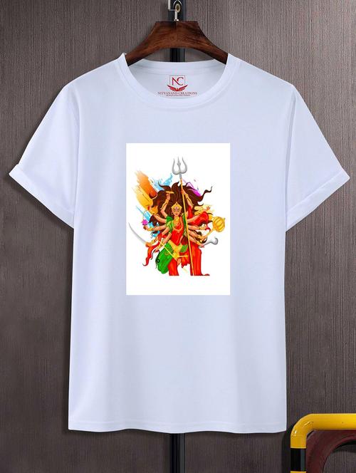 unisex white graphic printed t-shirt - 20856547 -  Standard Image - 0