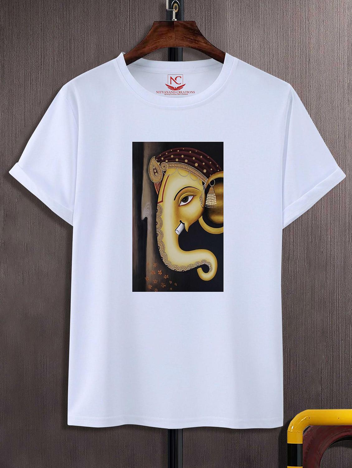 unisex white polyester graphic print t-shirt - 20856551 -  Zoom Image - 0