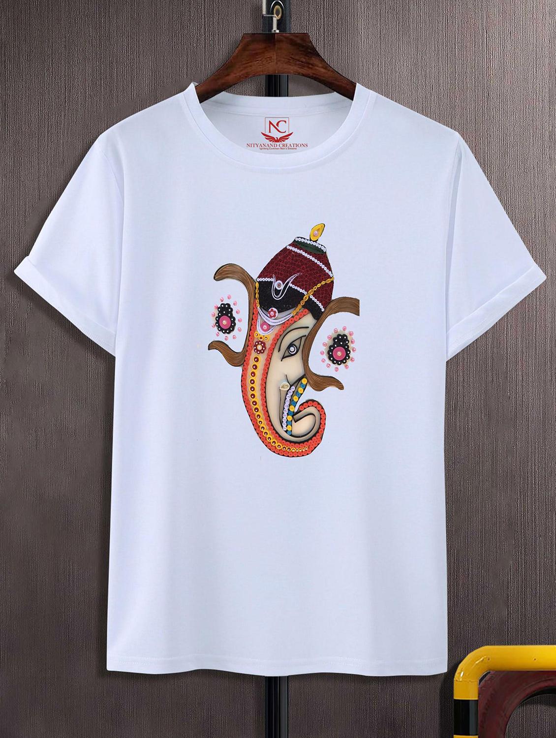 unisex white graphic printed t-shirt - 20856556 -  Zoom Image - 0