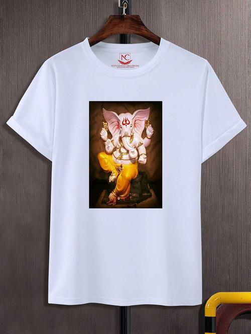 unisex white graphic printed t-shirt - 20856560 -  Standard Image - 0