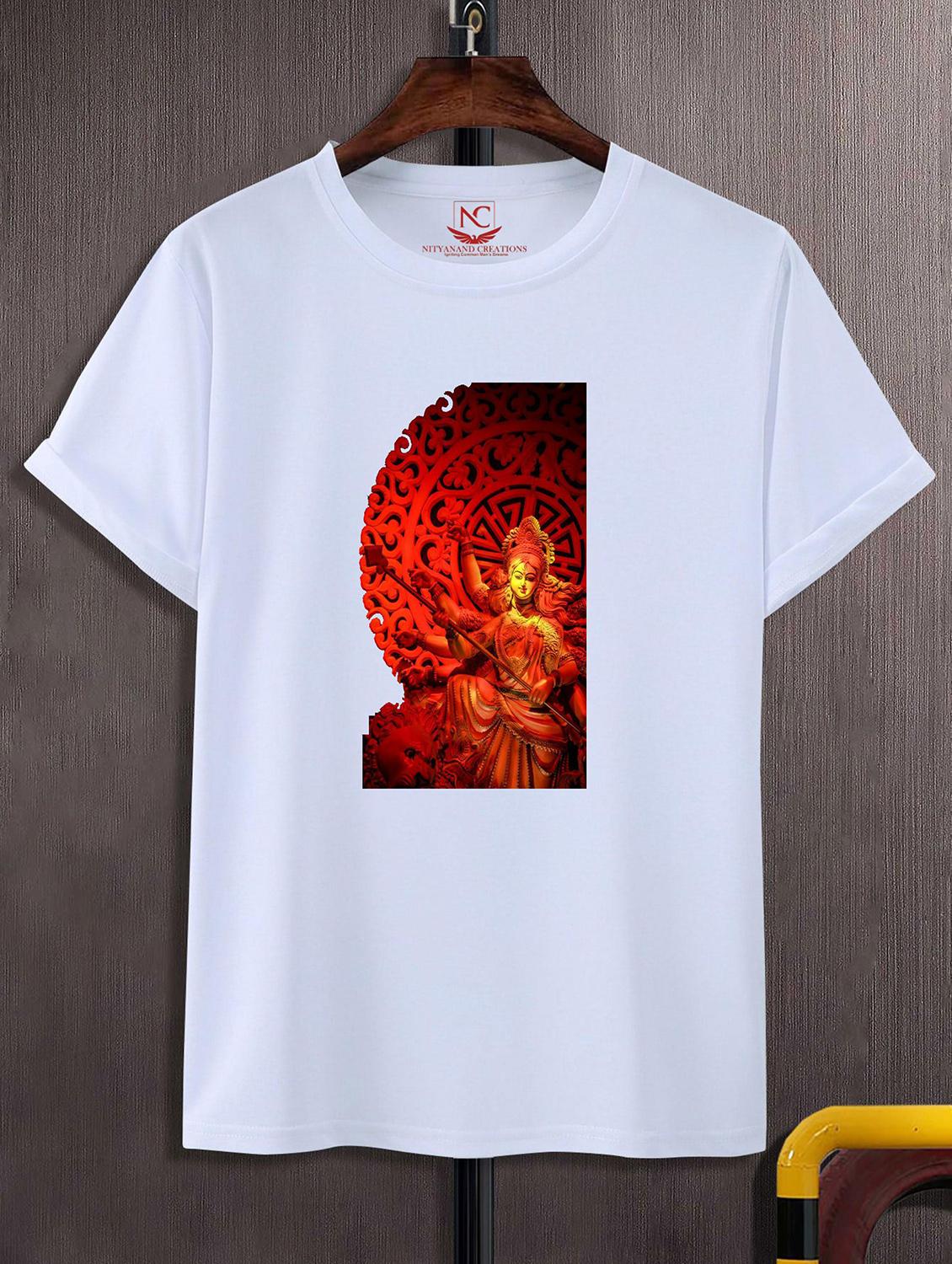 unisex white graphic printed t-shirt - 20856563 -  Zoom Image - 0