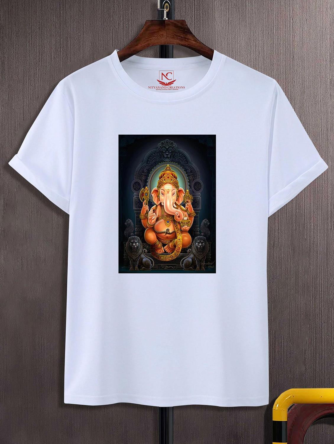 unisex white polyester graphic print t-shirt - 20856564 -  Zoom Image - 0