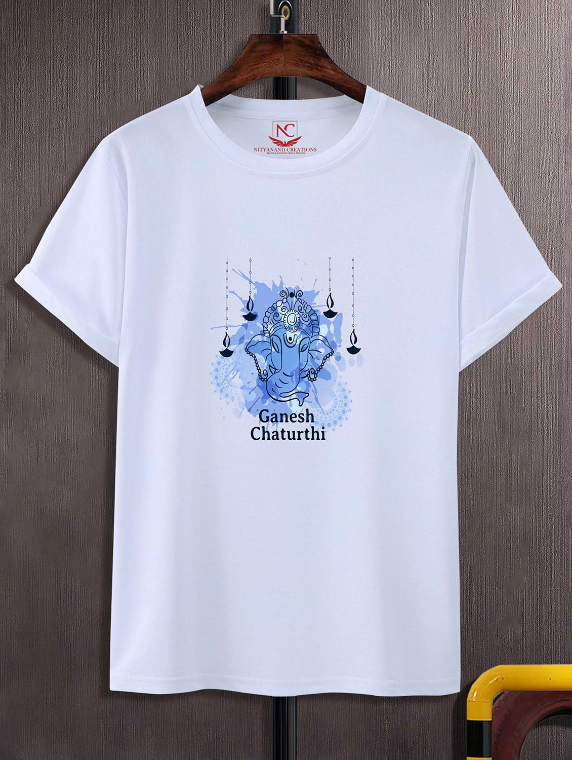 unisex white graphic printed t-shirt - 20856578 -  Zoom Image - 0